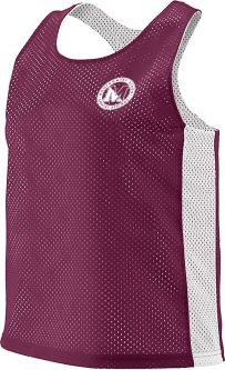 Augusta Ladies Reversible Mesh Tank, Maroon/White